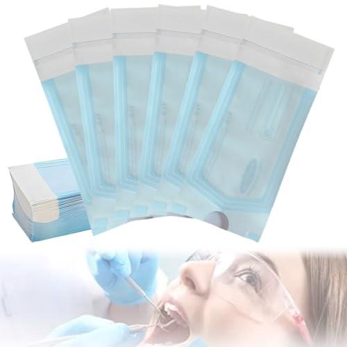 WHYCNJL 50 Pezzi Sacchetto di Sterilizzazione, 130 * 57mm Sacchetti per Sterilizzazione Autoclave, Buste Autosigillanti per Sterilizzazione, Buste Sterilizzazione Autoclave per Strumenti Pulizia