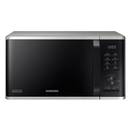 Samsung Forno a Microonde Grill Cottura Croccante MG23K3515CSE1 con Piatto Doratore incluso, Programmi Automatici, Quick Defrost, Capacità: 23L, Colore: Silver, LxAxP: 48,9 x 27,5 x 39,2 cm