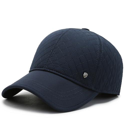 YAMEE Berretto da Baseball Invernale Uomo con Paraorecchie,Cappello Invernale Uomo con Fodera,Cappellino Autunno/Inverno Circonferenza della Testa 56-60cm