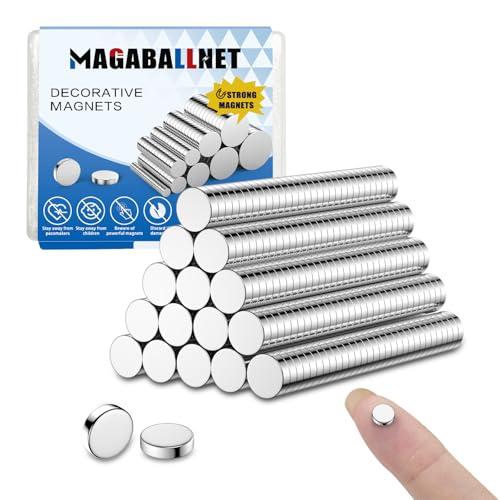 MAGABALLNET 100 pcs calamite potenti, magneti neodimio 5 * 2mm, calamite piccole rotonde in terre rare, magneti frigorifero, magneti per lavagne bianche, magneti piatti