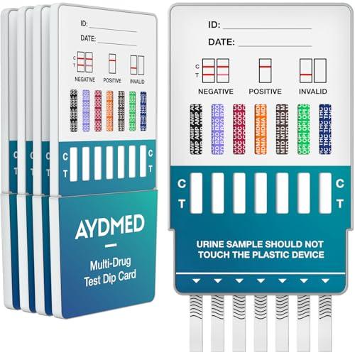 5 x AYDMED Test Antidroga 7 in 1 | Kit per Test Antidroga che consente di eseguire in autonomia l’analisi delle urine | Test Antidroga per Cocaina, Oppiacei, Metadone, Anfetamine, Cannabis, Ecstasy