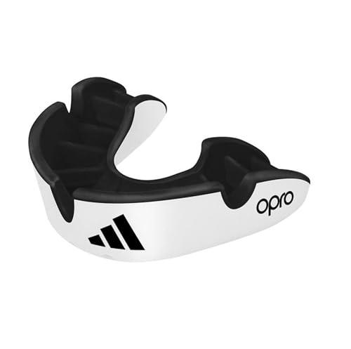 adidas Paradenti Paradenti Gum Shield Adulto Boxe Rugby Hockey MMA Arti Marziali OPRO Argento (Bianco, Senior)