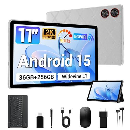 MAXLEGEN Tablet 11 Pollici Android 15, Schermo 2K IPS, 36GB+256GB/1TB TF, 5G WiFi, Octa-Core 90Hz, 8580mAh, 13MP, GPS, Tablets con Tastiera/Mouse/Penna/Auricolare/Case