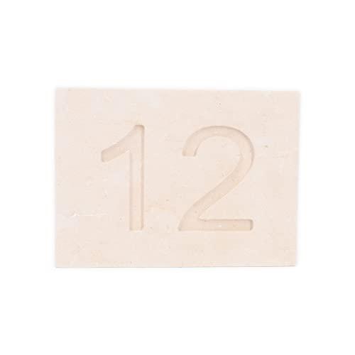 Numero civico esterno personalizzato in PIETRA LECCESE INTERNO CASA VILLA DECORAZIONE mod. TRICASE