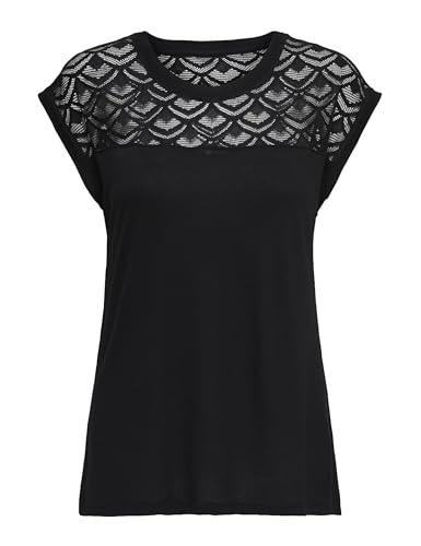Only Onlnicole S/S Mix Top Noos, Maglietta Donna, Nero (Black), M