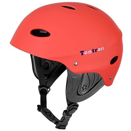 Tontron Classic Wakeboard Kite Surf Casco per sport acquatici Rosso L (55-61 cm)