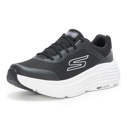 Skechers Max Cushioning Endeavour Canova, Scarpe da Ginnastica Donna, Black Synthetic/White Trim, 38 EU