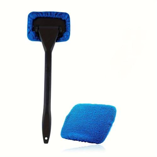 Strumento di pulizia del parabrezza, panni in microfibra riutilizzabili per pulire i finestrini dell'auto, per tergicristalli auto, SUV, camper e finestre di casa (blu scuro)