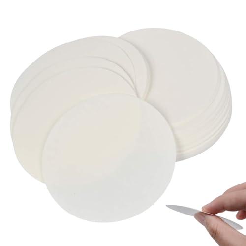 OUDQFCJ 100 Pezzi Carta Filtro Rotonda per Laboratorio, Dischi di Carta con Velocità di Flusso Media per Applicazioni Chimiche e Forniture di Laboratorio 11cm