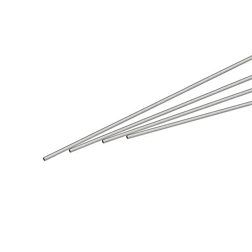 QUARKZMAN 304 Acciaio Inossidabile Capillare Tubo, Tubo Rotondo in Acciaio Inossidabile 304 OD 0.9mm x 0.1mm Parete Spessore 250mm Lunghezza Metallo Tubi Acciaio per Industria Macchine, 4pz