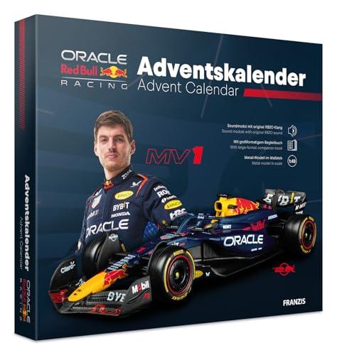 FRANZIS 67245 - Calendario dell'Avvento Oracle Red Bull Racing 2025, modello in scala 1:43, con modulo audio e libro di accompagnamento a 52 pagine