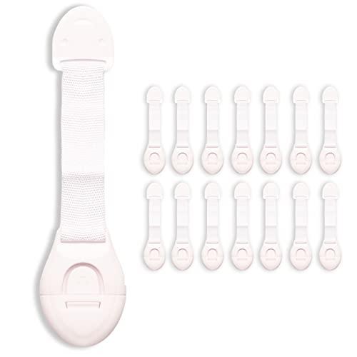 14 Pezzi Chiusure Sicurezza Bambini, Antipizzicamento Mano Blocca Cassetti per Bambini, Chiudi Cassetti Bambini, Blocca Sportelli per Bambini Adatto a Bambini di 1-3 Anni, Frigoriferi e Armadi