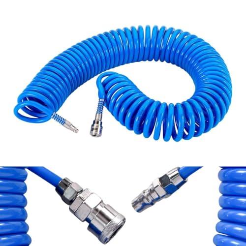 A.M.C. Tubo Aria Compressa 15 Metri Flessibile per Compressore Attacco Rapido