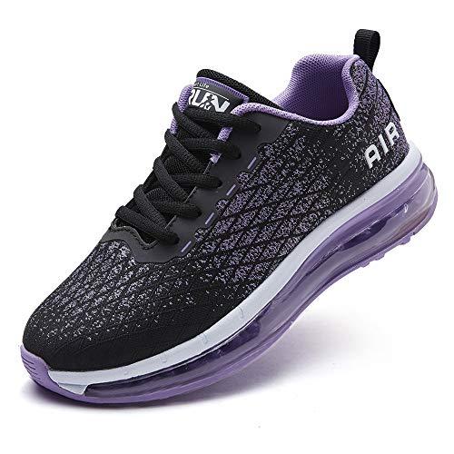TORISKY Scarpe Uomo Donna Scarpe da Ginnastica Air Sneakers Running Sportive Casual Interior all'Aperto, Porpora, Taglia 41EU (8998-Purple41)