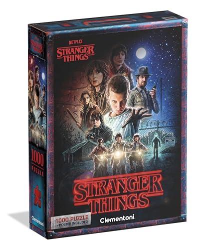 Clementoni - Puzzle 1000 Pezzi per Adulti e Ragazzi, Special Series, Tema Serie TV Netflix Stranger Things, con Poster Incluso, Compact Box, Idea Regalo Uomo e Donna, Made in Italy, 50x70 cm, 39978