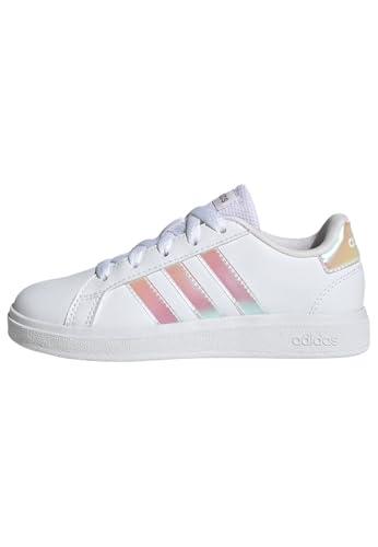 adidas Unisex - Bambini e ragazzi Grand Court Lifestyle Lace Tennis Shoes, Cloud White Iridescent Cloud White, 40 EU