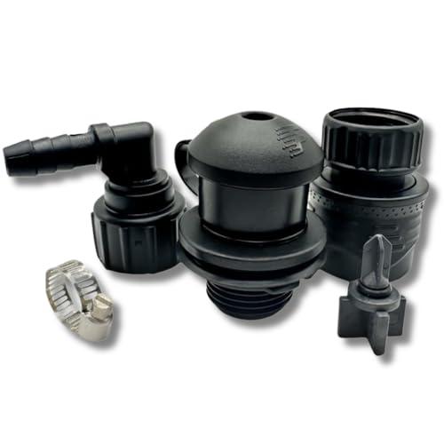 Flush-M Kit di Scarico per fuoribordo Mercury®, Compatibile con Modelli Verado®, PRO XS®, FourStroke, SeaPro 75HP, 500HP e V10, Resistente ai Raggi UV e Durevole, in Nylon Riempito di Vetro, Nero