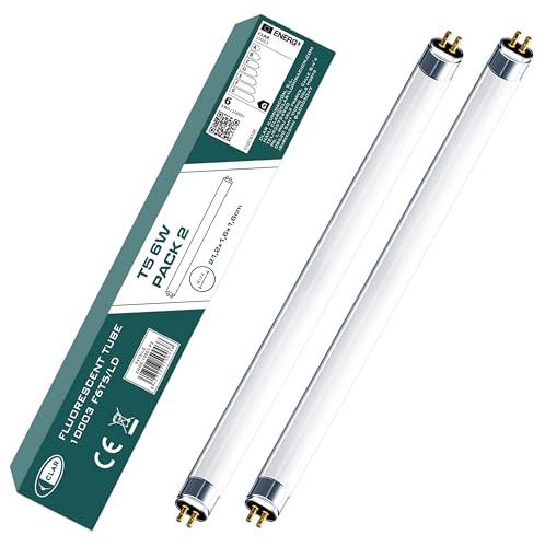 CLAR - Tube Fluorescent T5 6W, Tube Néon, Lampade Fluorescenti, Lampadine, 21,2 x 1,6 cm (6 Watts T5, Pack 2)