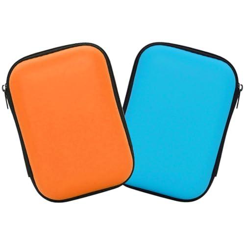 2 Pezzi Custodia Rigida per Carte da Gioco con Cerniera, Mini Scatola Porta Carte da Collezione (Colori Casuali, Carte Non Incluse)