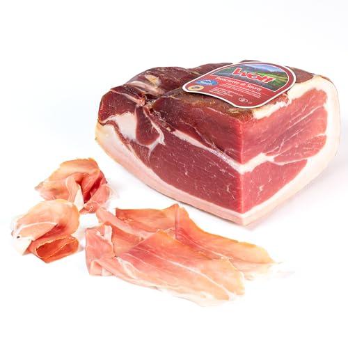 Wolf, Prosciutto di Sauris IGP, Trancio, Prodotto con Tradizionale Tecnica di Affumicatura, Carne 100% Italiana, Leggera Stagionatura, Senza Glutine, 1 kg (min. netto garantito)
