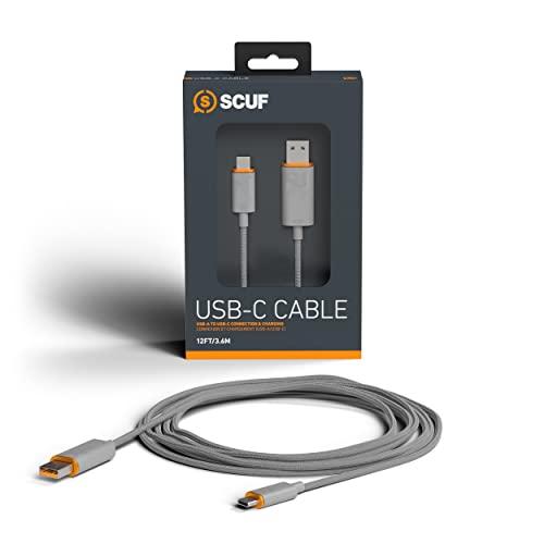 game_video SCUF Cavo Intrecciato USB-C – USB Type C da 2 Metri per la Connessione e la Carica dei Controller per Xbox, dei Controller per PS5 e Smartphone - Grigio Chiaro