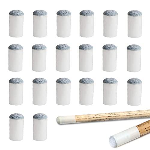 SULIUDAJI Punte per Stecca da Biliardo,20 Pezzi Punte per Stecca da Biliardo, Punte di Ricambio per Tacchetta da Biliardo, Nessuna Colla Richiesta, Sostituzione per Stecca da Biliardo da 13 Mm