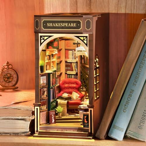 Rolife Book Store Kit Book Nook,Booknook Diorama Shakespeare,Regalo di Decorazione della scrivania per Gli Insegnanti(TGB07)