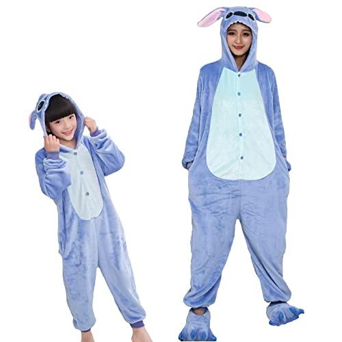 emmarcon Pigiama pigiamone Animale, Unisex in Monopezzo, Pigiama Invernale in Flanella, Morbido e Caldo, Ideale Costume Carnevale,stit-M