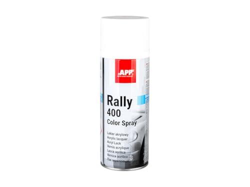 APP Rally 400 Color Spray - Bomboletta spray bianco lucido | Vernice spray | Bomboletta per tutte le superfici, ad alta copertura | 400 ml