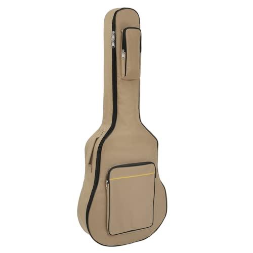 TRIXES Borsa per chitarra con spalline, custodia imbottita impermeabile, bassa, acustica e borsa per chitarra classica, perfetta per viaggiare, Beige, Classic