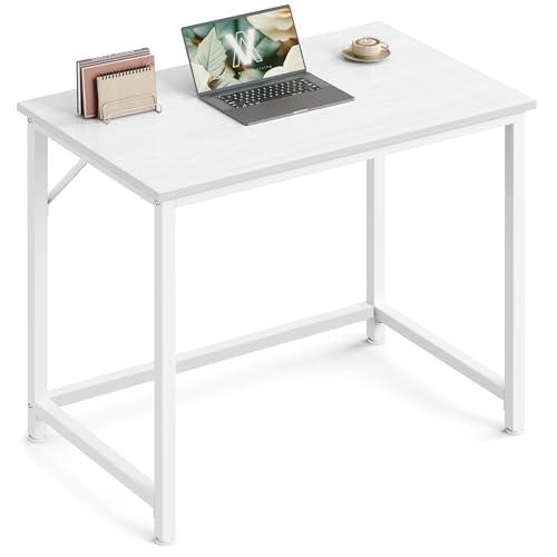 VASAGLE Scrivania per Computer, Postazione Lavoro, 50 x 80 x 76 cm, Scrivania da Ufficio, Studio Camera da Letto Soggiorno, Bianco Acero e Bianco Nuvola LWD038W44