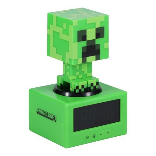 Paladone Sveglia Creeper Minecraft - Icona Ufficiale con Musica di Minecraft & Luce Notturna per Bambini & Adolescents, Accessorio per Stanza di Gioco, Regalo Novità per Fan Minecraft