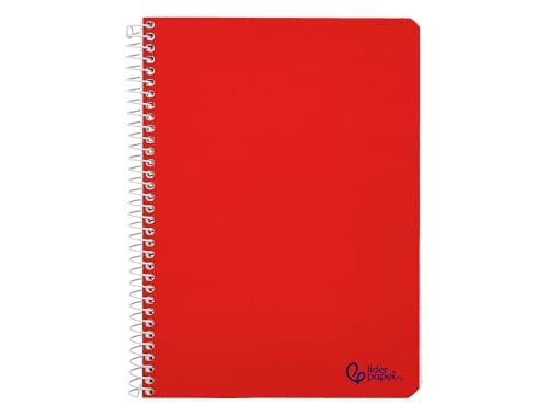Liderpapel Quaderno a spirale a5 smart copertina morbida 80h 75gr quadro 4mm con margine colori assortiti unità
