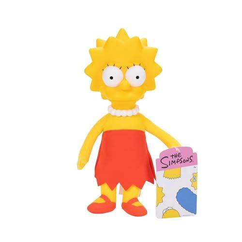 JAKKS Pacific I Simpson - Peluche Lisa Dei Simpson Di 20 cm Con Testa In Plastica Rigida E Corpo In Tessuto, Estremamente Dettagliato - Collezione Simpson