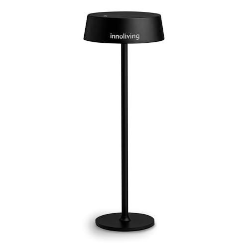 Innoliving Lampada LED da Tavolo INN-292, Design Moderno, Luce Dimmerabile a 3 Livelli, Braccio Flessibile, Ricaricabile con USB, Luce Bianca Naturale, Compatta e Elegante (NERO OPACO)