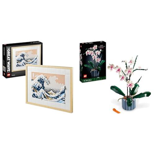LEGO 31208 Art Hokusai - La Grande Onda, Set Fai Da Te, Hobby Creativi per Adulti, Decorazioni Casa & 10311 Icons Orchidea, Set per Adulti da Collezione, Modellino da Costruire con Fiori Finti