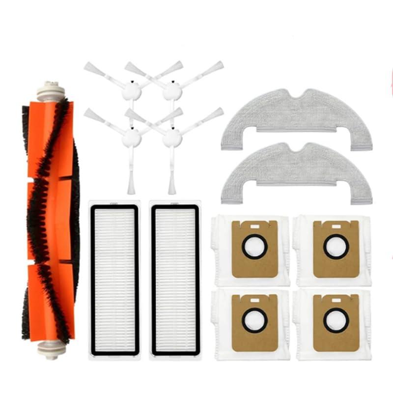 INF Pezzi di ricambio Accessori Dreame Bot D10 Plus/RLS3D/Z10 Pro/L10 Plus 13 parti, 1 spazzola per la testa, 2 filtri HEPA, 4 spazzole laterali, 4 sacchetti per aspirapolvere, 2 cuscinetti per la pul