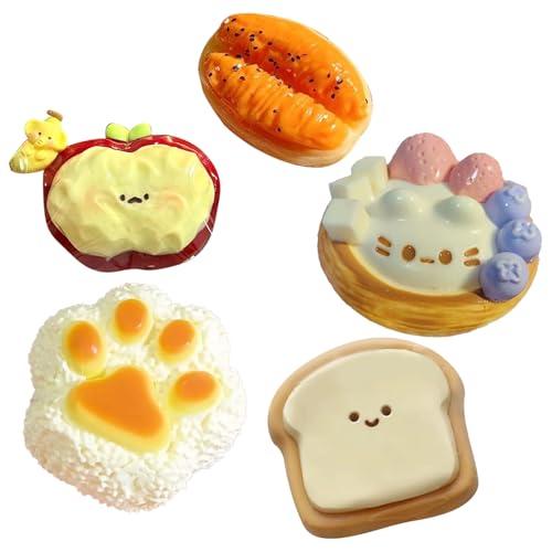 HTTDSLF 5 Pezzi Mochi Squishy Giocattoli da Schiacciare, Squeeze Toys Squishy Giocattoli, Stress Relief Squeeze, Antistress Giocattolo per Bambini e Adulti, Regalo di Natale, Festa Compleanno