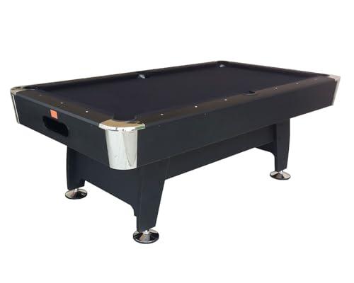 Biliardo BLACK NORMAN LIGHT (panno nero) - 214 x 123 cm - con ritorno di biglia ed tutti gli accessori