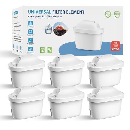 WaterJingYi Cartucce Filtro Dell'acqua Compatibili con Brita Marella Bollitore,Ricambio per Brita Maxtra+ Plus, Maxtra Pro All-in-1 Filtro (6)