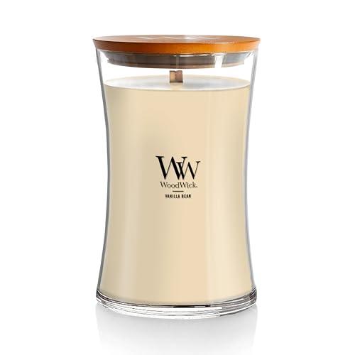 WoodWick candela grande profumata con stoppino scoppiettante | Vanilla Bean | Durata Fino a 130 Ore