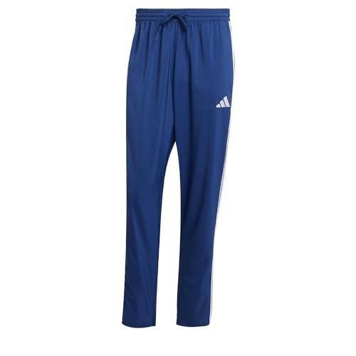 adidas Homme Essential Three Stripes Stanford Pant Open Hem, Dark Blue/White, L