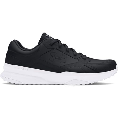 Under Armour Uomo UA Edge Lthr Sneaker, Nero Nero Bianco, 42.5 EU