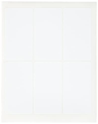 Alevar 60 Etichette Adesive Multiuso con Angoli Arrotondati, Formato 70x37 mm, 6 Etichette Bianche per Foglio, Confezione da 10 Fogli