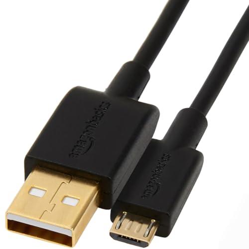 Amazon Basics - Cavo USB-A 2.0 da maschio a Micro USB, per Stampante, (Confezione singola), 1.82 m, Nero