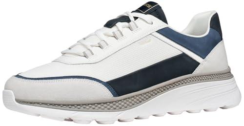 Geox U SPHERICA ACTIF X1 Sneaker, da Uomo, Bianco/Blu Navy, Taglia 42 EU