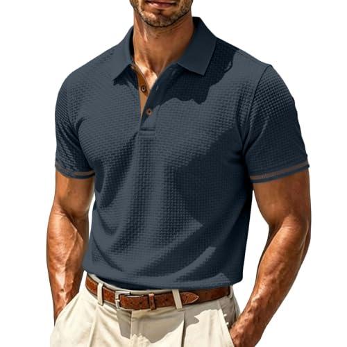 Generico Polo Uomo Breeze con vestibilità per Pancia da Birra, Elastico e Asciugatura Rapida, Collo texturizzato Maniche Corte, Ideale per Golf e Tempo Libero, Ultra Morbido e setoso