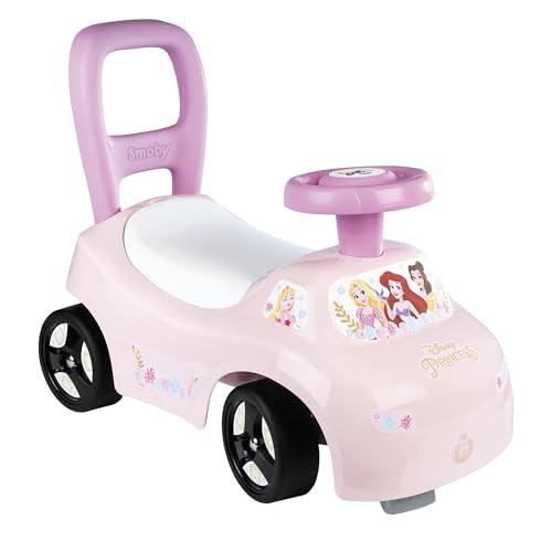 Smoby - Principesse Disney - Auto cavalcabile - Funzione girello - Volante - Contenitore per giocattoli - Dai 10 mesi - Prodotto in Francia