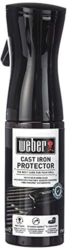 Weber Spray Protettivo in ghisa 200ml, Spray fine a Nebbia, Protegge Griglie e Altri Elementi in ghisa dalla ruggine, Senza Sostanze nocive, Neutro al Gusto (17889)