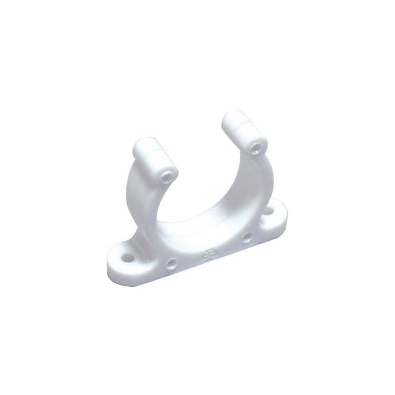BSSTORE Supporti per Remi e Pagaie, Clips in Plastica Bianca Ø 40 mm 2 Pz, per Barca, Gommone